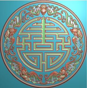 圆形浮雕寿