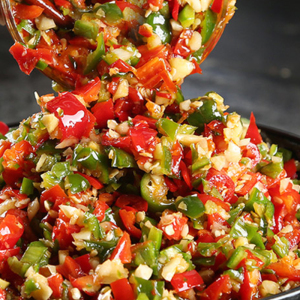 2瓶 湖南特产双椒蒜蓉辣椒酱农家自制特辣剁辣椒下饭菜香辣剁椒酱