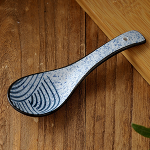 日式小汤勺调羹勺子陶瓷勺汤勺家用汤匙瓷羹匙日本饭勺喝汤瓢羹