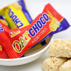 喜尔瑞牛奶麦片巧克力1500g营养燕麦巧克力燕麦糖喜糖果零食散装