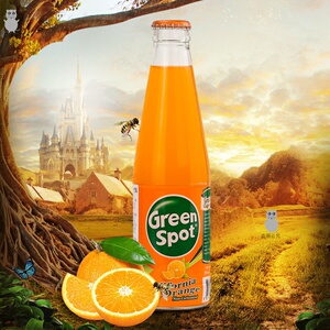 泰国green spot橙汁进口果汁饮料260ml*5玻璃瓶装橙味水果汁饮品