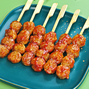 照烧脆骨丸串鸡肉脆骨丸串加热即食速食小吃大小款半成品711商用