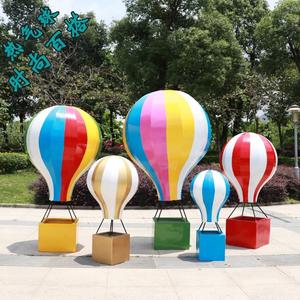 户外园林景观节日仿真热气球玻璃钢雕塑商场游乐场美陈装饰品摆件