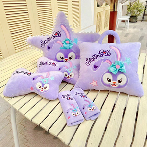 星黛露五角星抱枕二合一空调毯芭蕾兔毛绒靠垫靠枕可爱汽车枕头