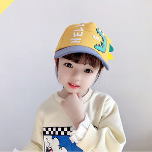 春款恐龙卡通宝宝棒球帽春秋男女童遮阳百搭儿童帽子潮男童鸭舌帽