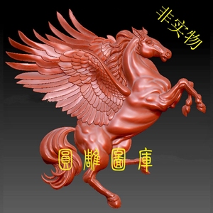 三维立体图精雕图stl文件马飞马浮雕雕刻3d模型jdp