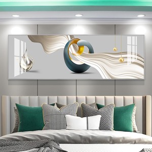 现代简约主卧室背景墙装饰画轻奢抽象床头挂画客厅电视墙软装壁画