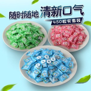 口哨糖圈圈无糖薄荷糖强劲清凉网红清新口气糖果收银宾馆吧台
