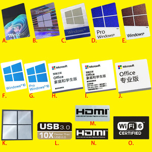 新款原装Windows 11 Win11 10 pro台式机笔记本电脑装饰标签贴纸