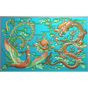 墓碑浮雕龙凤图