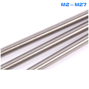 304不锈钢丝杆牙条通丝全螺纹螺杆牙棒M2M4M5M6M8M10M12M14M16mm