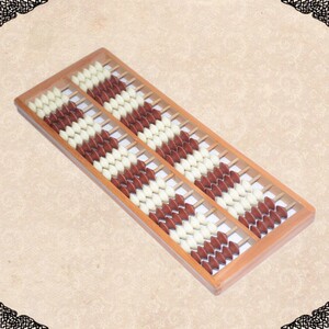 20档行栅10珠算盘 儿童学生珠心算双色珠算 算盘小学生小算盘木质