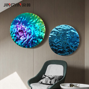 样板房餐厅玄关墙面装饰客厅沙发背景墙不锈钢立体壁挂卧室壁饰