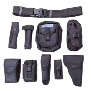户外执勤安保武装外腰带九件套黑色荧光绿野外装备安检多功能腰包