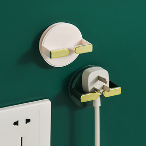 电源插头挂钩免打孔强力粘胶厨房电器电线收纳挂架墙壁粘钩固定器