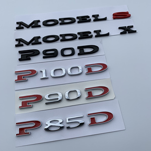 适用特斯拉MODEL S车标改装75D 90D P85 P100D字标贴排量后尾标志