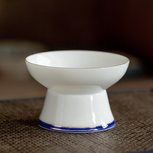 甜白瓷茶滤茶漏茶叶过滤网茶隔陶瓷公道杯茶漏套装创意滤斗过滤器