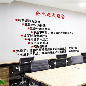 激励文字语企业文化团队文化墙装饰3d立体公司办公室标语1人付款75