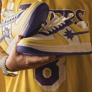 正品starwalk湖人队紫金配色小众风格百搭潮流男子运动低帮板鞋