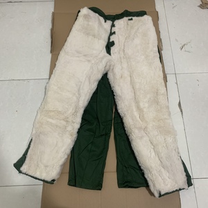 执勤纯羊毛真羊皮裤男棉裤皮裤活里活面绿军皮裤男裤防寒皮毛一体