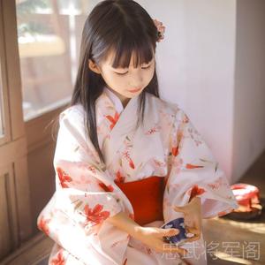 日本儿童和裙服日浴衣女童连衣演出服摄影道式具服装