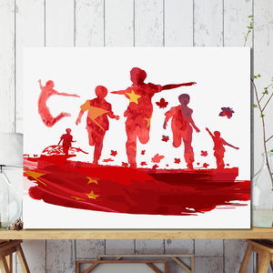 00青馥旗舰店天猫diy数字油画定制丙烯颜料中国风古装手工填充客厅