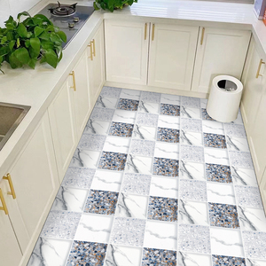 厨房地面翻新地贴家用防水地板贴自粘防滑耐磨地砖贴纸加厚仿瓷砖