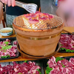 小泥炉烤肉老式烧烤陶土家用打边炉炭炉日式木碳烤炉子商用大号