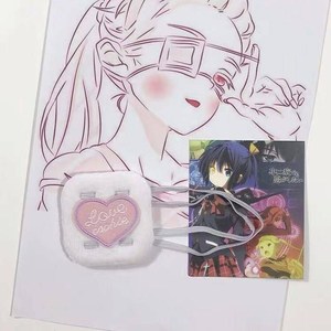 中二病娇眼罩二次元单边单眼一只眼爱心独单眼罩cos单只游戏道具