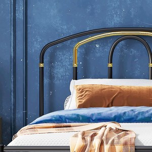 天坛铁艺床单人床现代简约1.0m1.2米高低架子环保钢管铁床家具