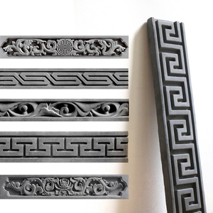 万堂砖雕回纹线庭院墙裙腰线背景墙门套线窗套线古建装饰条踢脚线