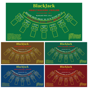 21点桌布筹码德州扑克牌桌垫赌大小black jack游戏专用打牌台布垫