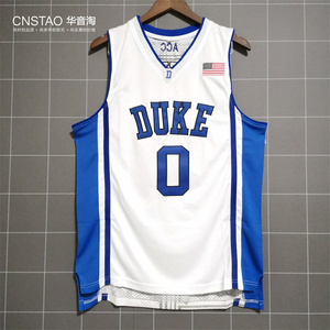 杰森·塔图姆 杜克大学0号球衣 刺绣篮球服背心男