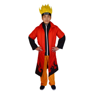 万圣节cos服忍者披风四代目火影六代目鸣人橙白色披风