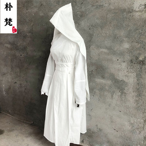 孝衣丧服女孝衣孝帽套装偏襟孝服殡葬白孝衫丧服纯白色丧葬衣服