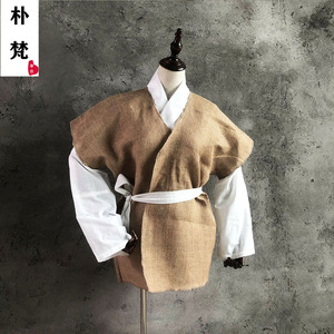 丧葬麻布孝衣孝子丧服披麻戴孝传统麻衣短款出殡衣服殡葬用品包邮