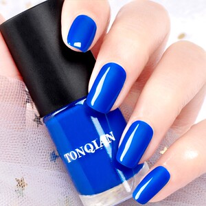 宝蓝色指甲油免烤快干持久不可剥2021年新色夏天显白免考脚趾美甲