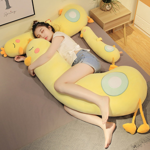 大黄鸭公仔毛绒玩具可爱鸭子玩偶男女款夹腿长抱枕睡觉床上布娃娃