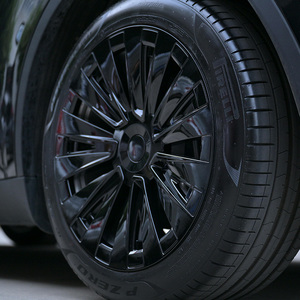适用特斯拉modely轮毂盖19寸X版款汽车轮胎防撞装饰罩配件改装中