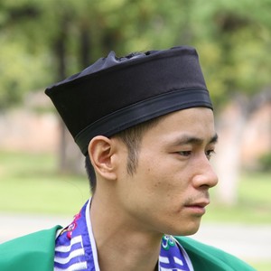 武当混元巾道士道教法器用品道帽法衣高功六角帽合金太极铜莲花冠