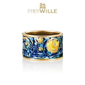 freywille纪念梵高永恒系列diva款戒指潮流小众情侣对戒戒指