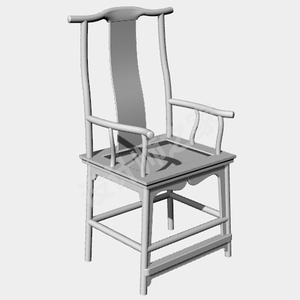中式椅官帽椅子明清家具犀牛3d模型rhino/c4d/max设计素材obj