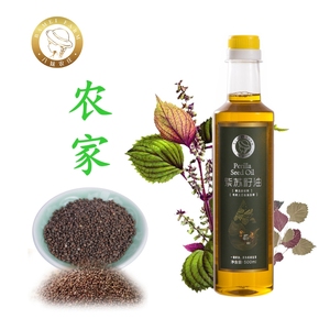 农家自榨紫苏籽油500ml苏子油苏麻油纯紫苏油植物食用油亚麻酸