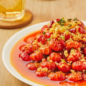 长沙文和友小龙虾香辣虾尾即食熟食蒜香麻辣小龙虾冷冻即食600g