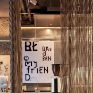 不锈钢螺旋金属装饰网帘吊挂垂帘酒吧餐厅卡座隔断屏风装饰网窗帘