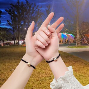 男友小皮筋不勒简约小皮套一对情侣款小皮圈送男友女扎头手链两用