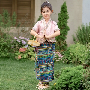 六一儿童节演出服广西壮族男女童侗族哈尼族服饰少数民族傣族服装