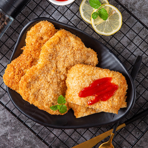 学子膳卡兹脆鸡排 卡兹裹粉鸡排油炸鸡扒100g/片学校便当快餐鸡排