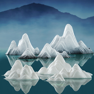 00tb61057144淘宝中国风鱼缸造景装饰沉水沉底假山水泥摆件鱼池布景