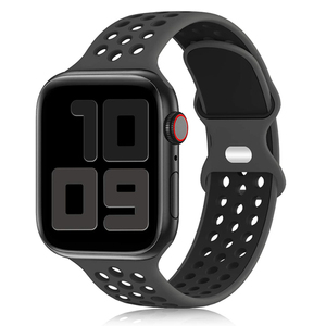 适用apple watch9/8苹果ultra手表s7表带iwatch7/6/5/se/4/3代s5/s6硅胶s8手表带男女运动s4透气s3智能配件潮